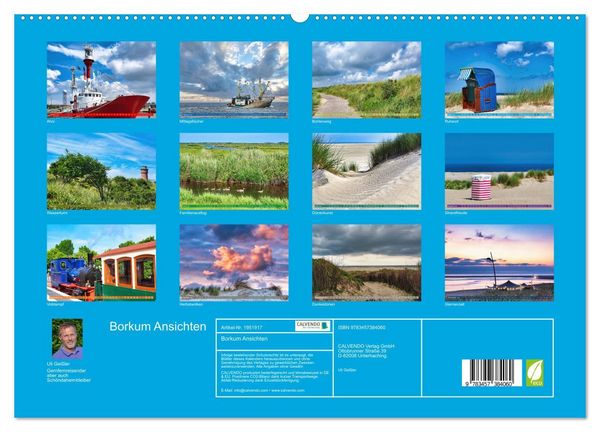 Produktbild: Borkum Ansichten (hochwertiger Premium Wandkalender 2026 DIN A2 quer), Kunstdruck in Hochglanz