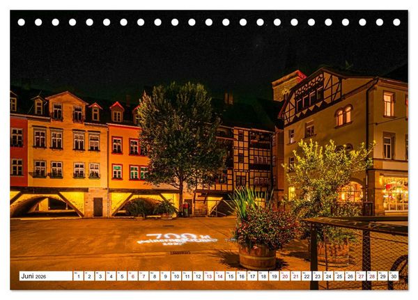 Produktbild: Rund um die Kr&auml;merbr&uuml;cke - Ein St&uuml;ck Mittelalter in Erfurt (Tischkalender 2026 DIN A5 quer), CALVENDO Monatskalender