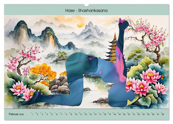 Produktbild: YOGA - Harmonie von K&ouml;rper, Geist und Seele (Wandkalender 2026 DIN A2 quer), CALVENDO Monatskalender