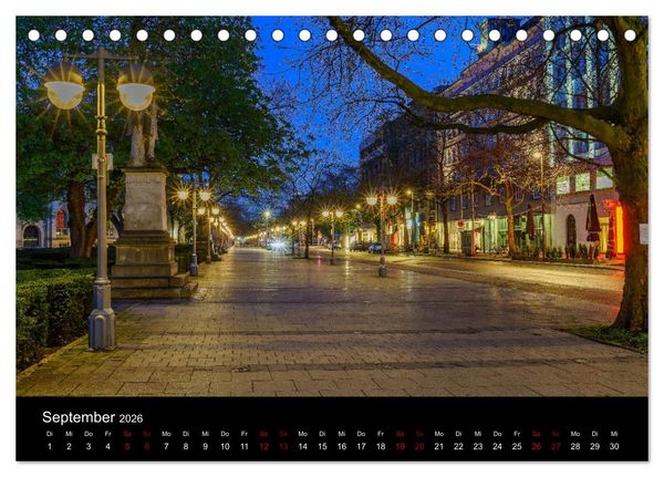 Produktbild: Hannover bei Nacht 2026 (Tischkalender 2026 DIN A5 quer), CALVENDO Monatskalender