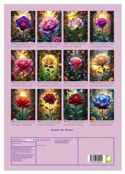 Produktbild: Zauber der Rosen (Wandkalender 2026 DIN A3 hoch), CALVENDO Monatskalender