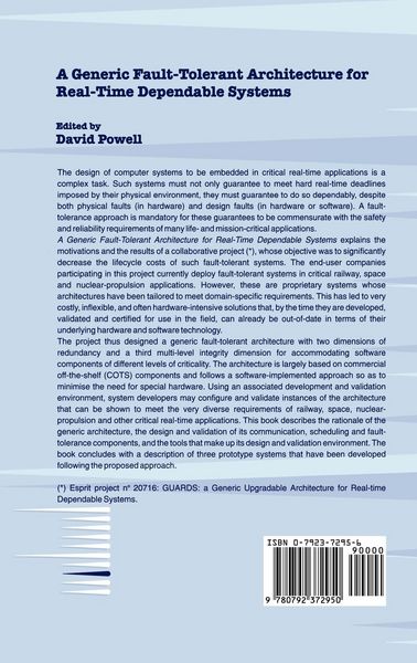 Produktbild: A Generic Fault-Tolerant Architecture for Real-Time Dependable Systems
