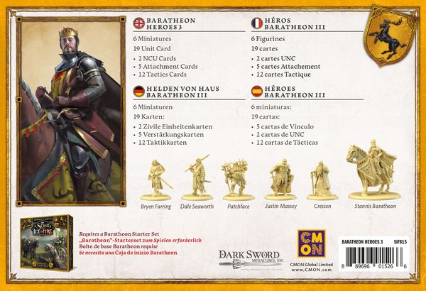 Produktbild: Song of Ice & Fire - Baratheon Heroes 3 (Helden von Haus Baratheon III) DE/EN/ES/FR