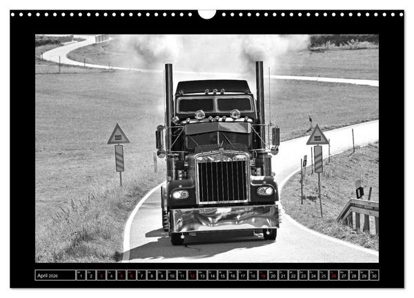 Produktbild: Kenworth W900A EXTHD - in schwarzwei&szlig; (Wandkalender 2026 DIN A3 quer), CALVENDO Monatskalender