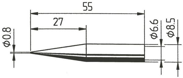 Produktbild: Ersa 842 SD L&ouml;tspitze Bleistiftform, verl&auml;ngert Spitzen-Gr&ouml;&szlig;e 0.8mm Inhalt 1St.