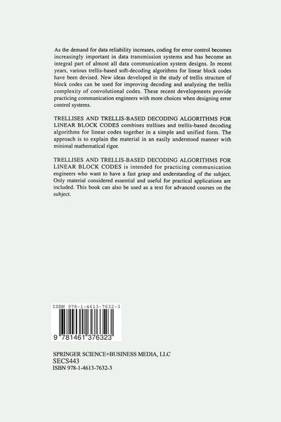 Produktbild: Trellises and Trellis-Based Decoding Algorithms for Linear Block Codes