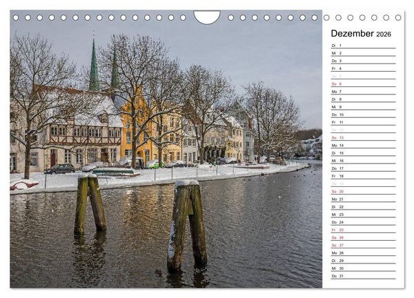 Produktbild: Hansestadt L&uuml;beck / Geburtstagskalender (Wandkalender 2026 DIN A4 quer), CALVENDO Monatskalender