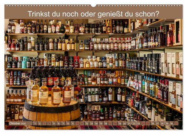 Produktbild: Witzige Whisky-Werbeslogans (Wandkalender 2026 DIN A2 quer), CALVENDO Monatskalender