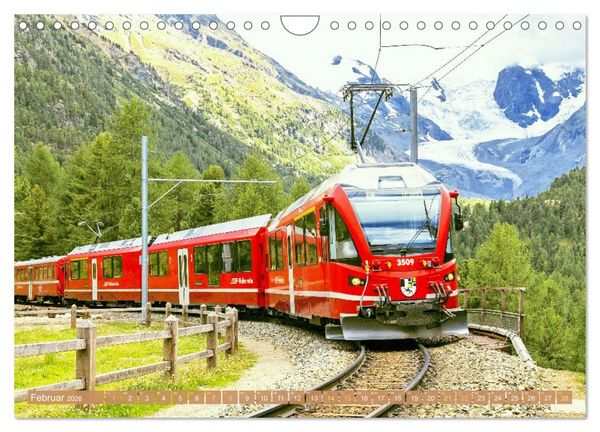 Produktbild: Im Zug durch Schweizer Berge (Wandkalender 2026 DIN A4 quer), CALVENDO Monatskalender