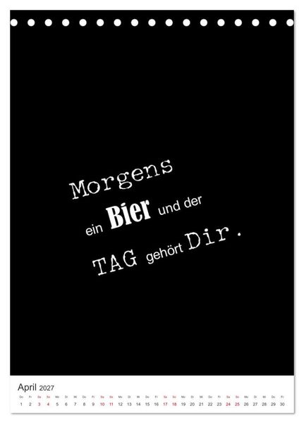 Produktbild: SPRUCH-Beutel voller Spr&uuml;che rund ums TRINKEN (Tischkalender 2027 DIN A5 hoch), CALVENDO Monatskalender