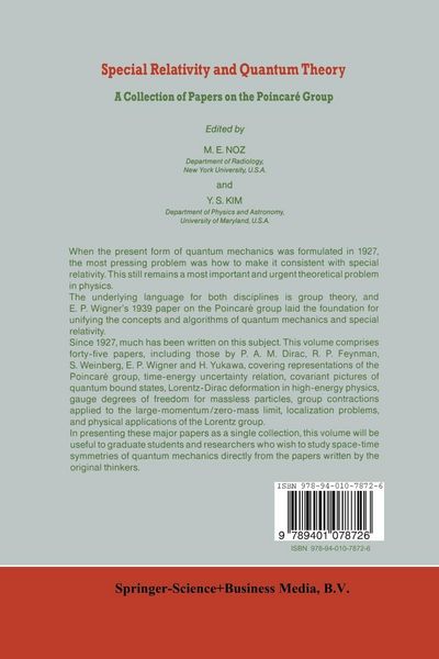 Produktbild: Special Relativity and Quantum Theory