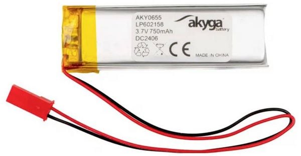 Produktbild: Akyga LP602158 Akkupack x Spezial-Akku LiPo 3.7V 750 mAh