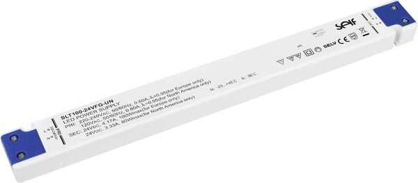 Self Electronics SLT100-12VFG LED-Treiber Konstantspannung 96W 0 - 8.33A 12.0 V/DC Möbelzulassung, nicht dimmbar, Überla