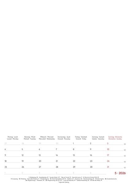 Produktbild: Kreativ-Kalender A4 Notiz 2026 mit Platz für Notizen - weiß - 21 x 29,7 - Do it yourself calendar A4 - datiert - Foto-Kalender - Alpha Edition
