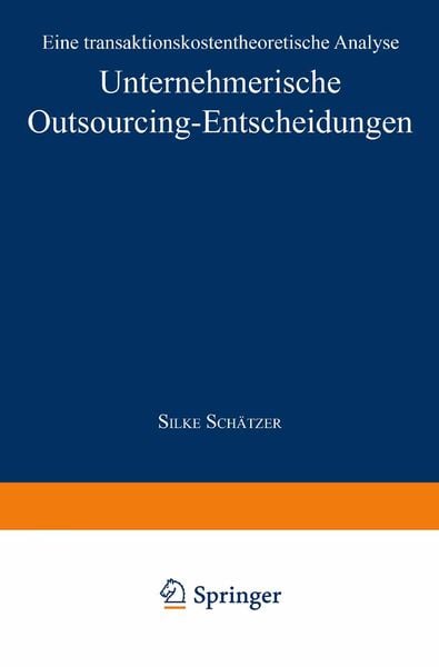 Produktbild: Unternehmerische Outsourcing-Entscheidungen