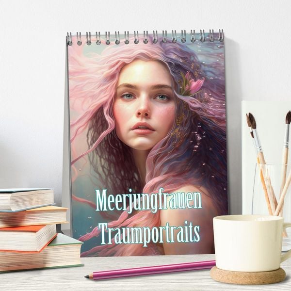 Produktbild: Meerjungfrauen Traumportraits (Tischkalender 2026 DIN A5 hoch), CALVENDO Monatskalender
