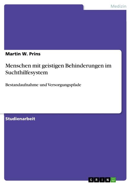 Produktbild: Menschen mit geistigen Behinderungen im Suchthilfesystem