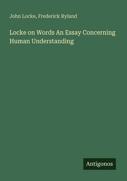 Produktbild: Locke on Words An Essay Concerning Human Understanding