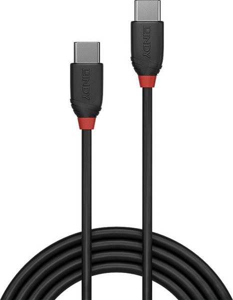 Produktbild: LINDY USB-Kabel USB 3.2 Gen2x2 USB-C&reg; Stecker, USB-C&reg; Stecker 0.50 m Schwarz beidseitig verwendbarer Stecker 36905