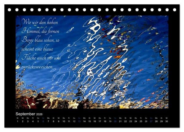 Produktbild: Goethes Blau. Gedanken zur Farbe (Tischkalender 2026 DIN A5 quer), CALVENDO Monatskalender
