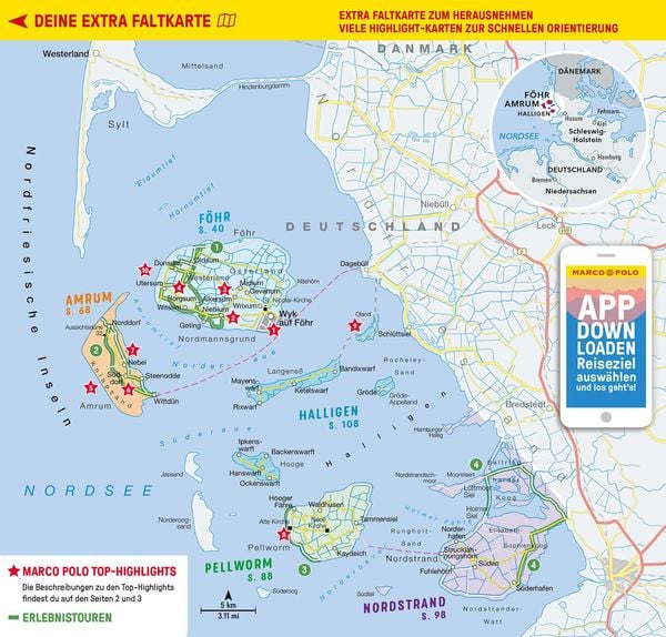 Produktbild: MARCO POLO Reisef&uuml;hrer F&ouml;hr, Amrum, Pellworm, Nordstrand, Halligen