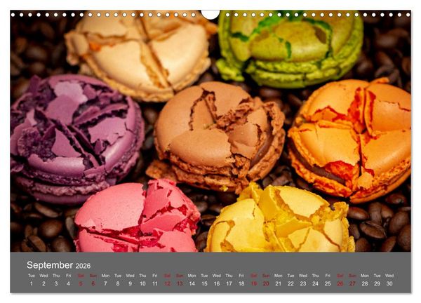 Produktbild: Macarons - the sweetest thing (Wall Calendar 2026 DIN A3 landscape), CALVENDO 12 Month Wall Calendar