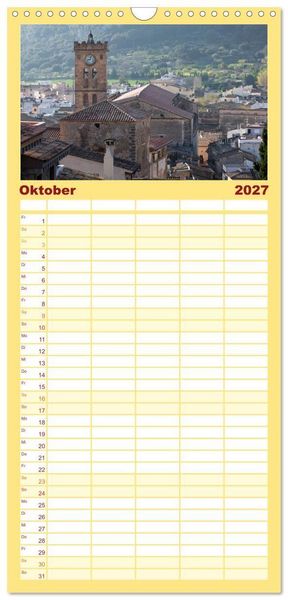 Produktbild: Familienplaner 2027 - Mallorca - Momente einer Reise mit 5 Spalten (Wandkalender, 21 x 45 cm) CALVENDO