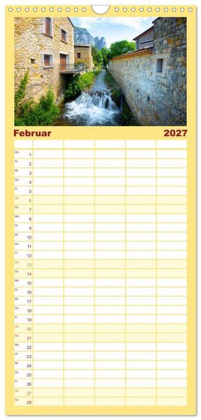 Produktbild: Familienplaner 2027 - Dorfidyllen in Frankreich mit 5 Spalten (Wandkalender, 21 x 45 cm) CALVENDO