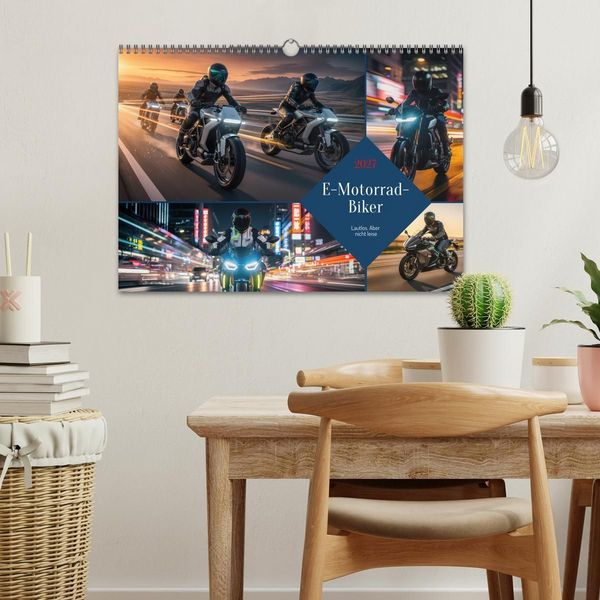 Produktbild: E-Motorrad-Biker (Wandkalender 2027 DIN A3 quer), CALVENDO Monatskalender