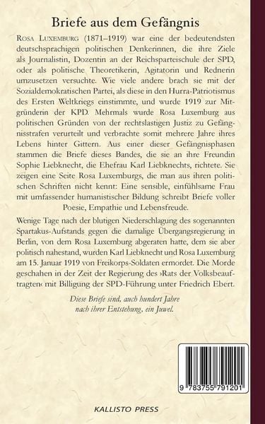 Produktbild: Rosa Luxemburg: Briefe aus dem Gef&auml;ngnis