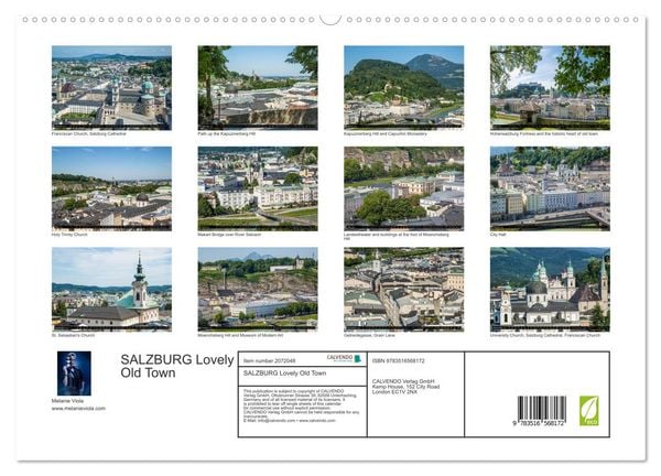 Produktbild: SALZBURG Lovely Old Town (High Quality Premium Wall Calendar 2026 DIN A2 landscape),CALVENDO 12 Month Wall Calendar