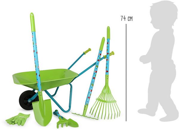 Produktbild: small foot 12014 - Kinder Gartenset mit Schubkarre, gro&szlig;