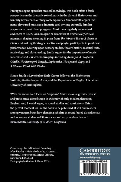 Produktbild: Musical Response in the Early Modern Playhouse, 1603-1625