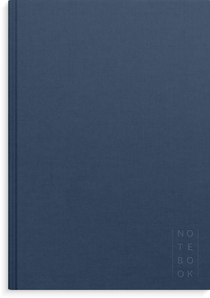 Produktbild: Burde Notizbuch Textil dunkelblau liniert A4