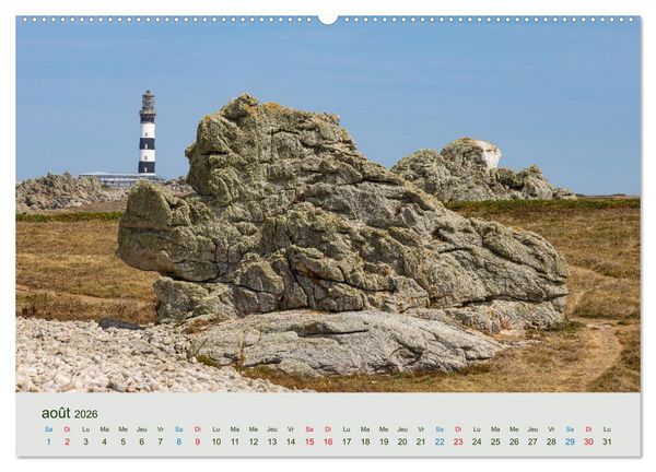 Produktbild: T&ecirc;tes de pierre sur les c&ocirc;tes de Bretagne (Calendrier mural 2026 DIN A2 vertical), CALVENDO calendrier mensuel