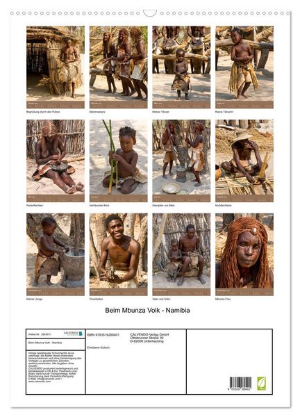 Produktbild: Beim Mbunza Volk - Namibia (Wandkalender 2026 DIN A2 hoch), CALVENDO Monatskalender