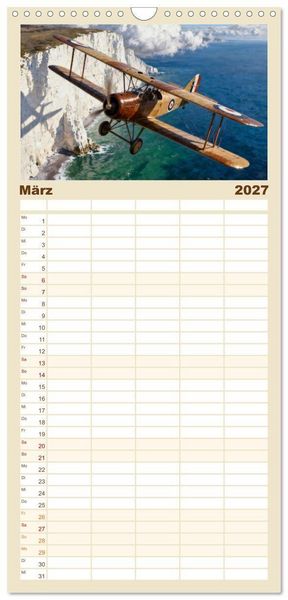 Produktbild: Familienplaner 2027 - N&auml;chster Halt: Flugh&ouml;he mit 5 Spalten (Wandkalender, 21 x 45 cm) CALVENDO