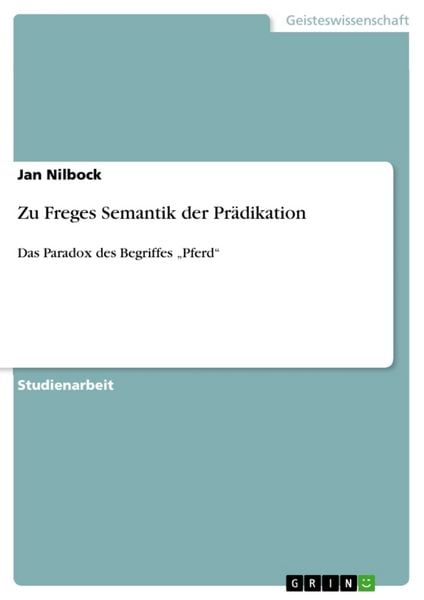 Produktbild: Zu Freges Semantik der Pr&auml;dikation