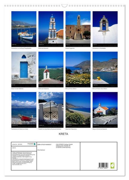 Produktbild: KRETA (Wandkalender 2026 DIN A2 hoch), CALVENDO Monatskalender