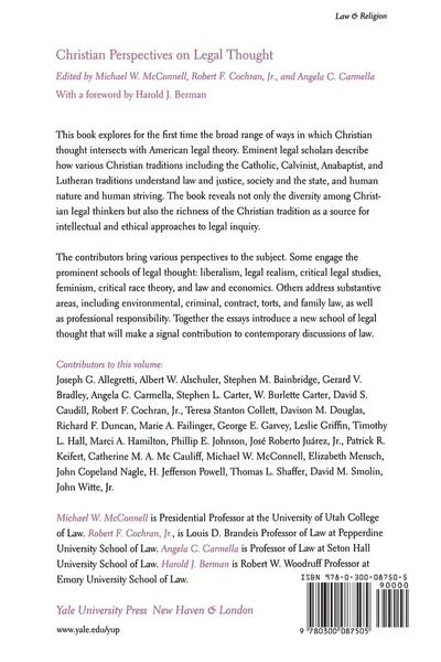 Produktbild: Christian Perspectives on Legal Thought