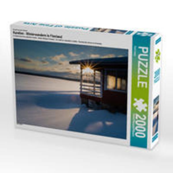 CALVENDO Puzzle Ein Motiv aus dem Kalender Karelien - Winterwandern in Finnland | 2000 Teile Lege-Größe 90 × 67 cm Foto-Puzzle für glückliche Stunden