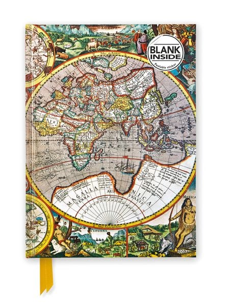 Antique Map (Foiled Blank Journal), Gebundene Ausgabe von Flame Tree Publishing, Brown Trout-Auslieferer Flechsig, 9781835625835