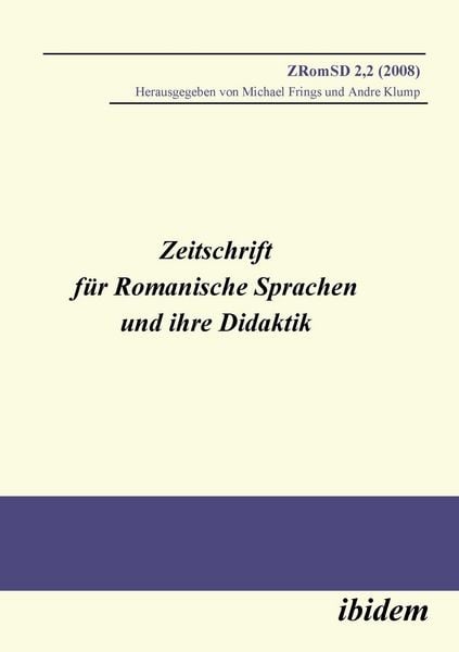 Produktbild: Zeitschrift f&uuml;r Romanische Sprachen und ihre Didaktik. Heft