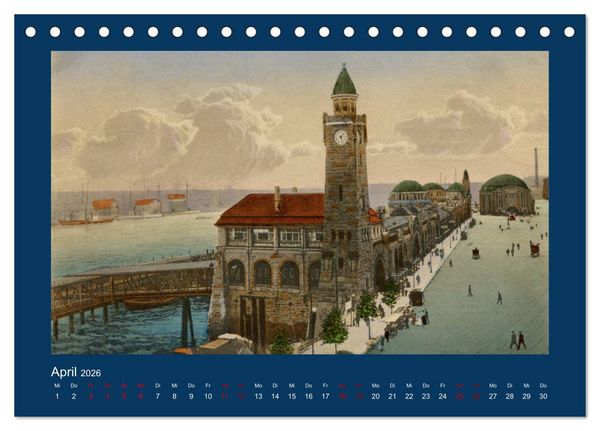 Produktbild: Lebendiges Hamburg von 1888 bis 1918 (Tischkalender 2026 DIN A5 quer), CALVENDO Monatskalender