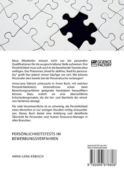 Produktbild: Pers&ouml;nlichkeitstests im Bewerbungsverfahren. Handlungsleitfaden zur kriteriumsbasierten Entscheidungsfindung