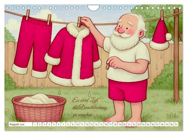Produktbild: Was macht der Weihnachtsmann? (Wandkalender 2026 DIN A4 quer), CALVENDO Monatskalender