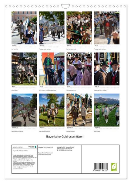 Produktbild: Bayerische Gebirgssch&uuml;tzen (Wandkalender 2026 DIN A3 hoch), CALVENDO Monatskalender