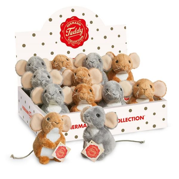 Produktbild: Teddy Hermann 92603 - Maus Pl&uuml;schtier, 11 cm, sortiert, 1 St&uuml;ck