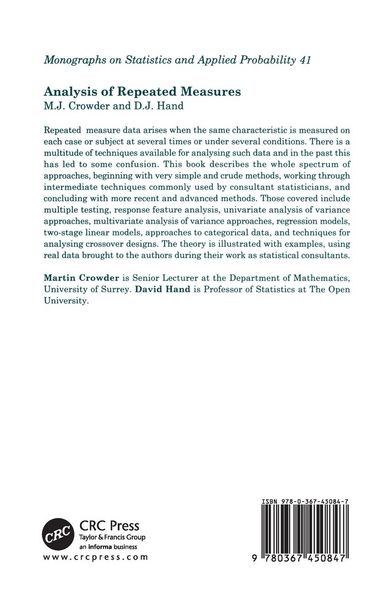 Produktbild: Analysis of Repeated Measures