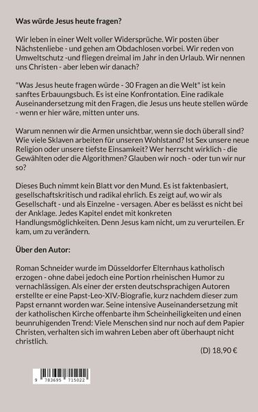 Produktbild: Was Jesus heute fragen w&uuml;rde